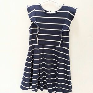 Girls Blue & White Stripe Polo Ralph Lauren Dress